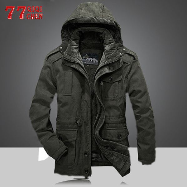 men's winter jacket thicken warm hooded brand army green jacket coat men cotton khaki fleece thick coats, Black;brown
men's winter jacket thicken warm hooded brand army green jacket coat men cotton khaki fleece thick coats, Black;brown