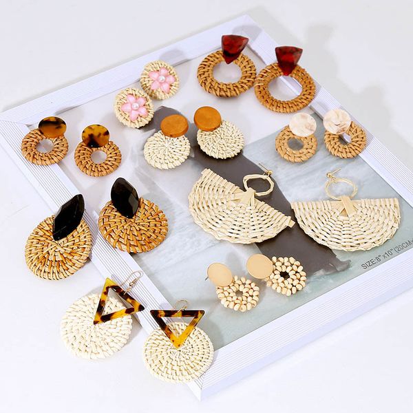 resin handwork geometric rattan europe earrings female foreign trade round wooden korean ear pendant ornament, Golden
resin handwork geometric rattan europe earrings female foreign trade round wooden korean ear pendant ornament, Golden