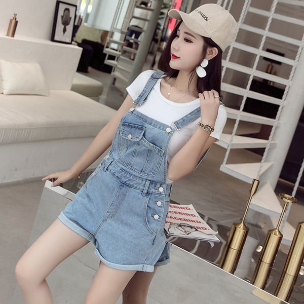#1554 summer casual overalls for women denim cotton high waist korean style fashion pockets buttons denim playsuits ladies loose, Black;white 
#1554 summer casual overalls for women denim cotton high waist korean style fashion pockets buttons denim playsuits ladies loose, Black;white