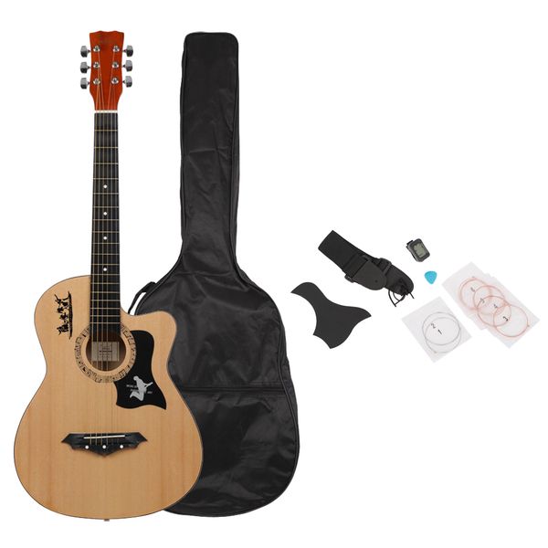 38 inch spruce guitar with bag, strap, guitar pick, lcd mixer, guard plate, string burlywood glarry gt507
38 inch spruce guitar with bag, strap, guitar pick, lcd mixer, guard plate, string burlywood glarry gt507