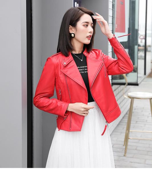 2020 new short women genuine leather clothing.fashion sheepskin jacket,slim biker leather coat,quality, Black
2020 new short women genuine leather clothing.fashion sheepskin jacket,slim biker leather coat,quality, Black