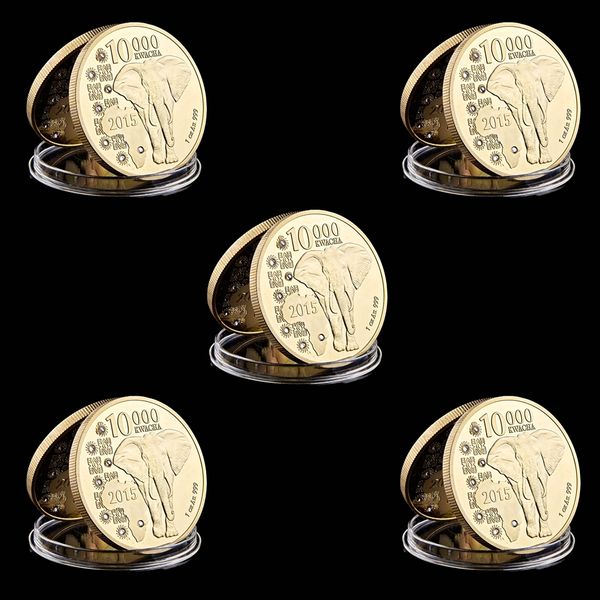 5pcs zambia republic 1oz.999 african elephant craft 10000 kwacha gold plated animal commemorative coin collection
5pcs zambia republic 1oz.999 african elephant craft 10000 kwacha gold plated animal commemorative coin collection