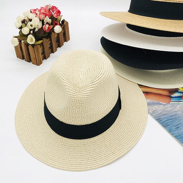 women natural straw hat ribbon tie brim boater hat beach sun cap lady summer wide brim uv protect hats, Blue;gray
women natural straw hat ribbon tie brim boater hat beach sun cap lady summer wide brim uv protect hats, Blue;gray