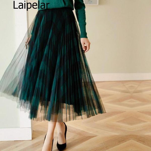 green red long plaid tutu tulle skirt women fashion 2020 new elegant a line high waist pleated maxi skirt female ladies, Black
green red long plaid tutu tulle skirt women fashion 2020 new elegant a line high waist pleated maxi skirt female ladies, Black
