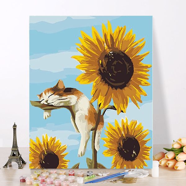 no frame diy oil painting by numbers kits coloring hand paint blue sky sunflowers pictures on canvas home decor for living room
no frame diy oil painting by numbers kits coloring hand paint blue sky sunflowers pictures on canvas home decor for living room