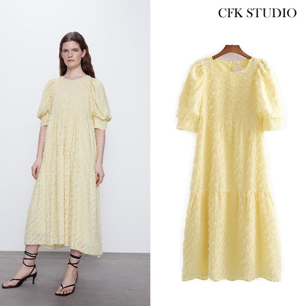 za women mididress with half sleeve embroidery shirtdress yellow loose party dress, Black;white
za women mididress with half sleeve embroidery shirtdress yellow loose party dress, Black;white