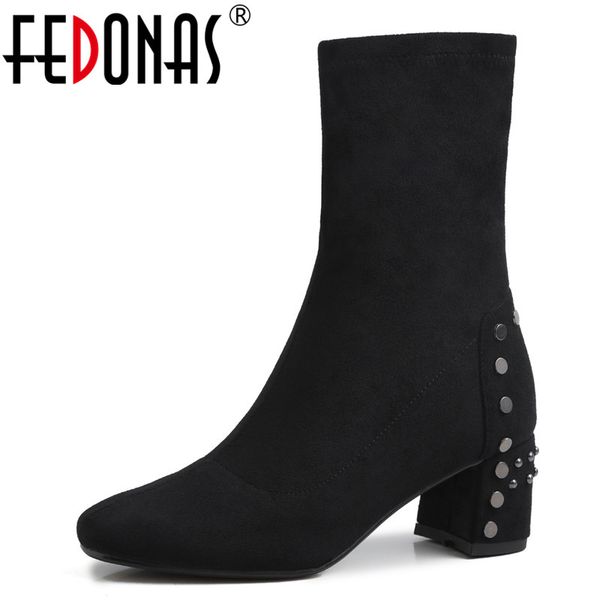 boots fedonas concise short women flock autumn winter basic party shoes woman fashion square toe metal decoration, Black
boots fedonas concise short women flock autumn winter basic party shoes woman fashion square toe metal decoration, Black