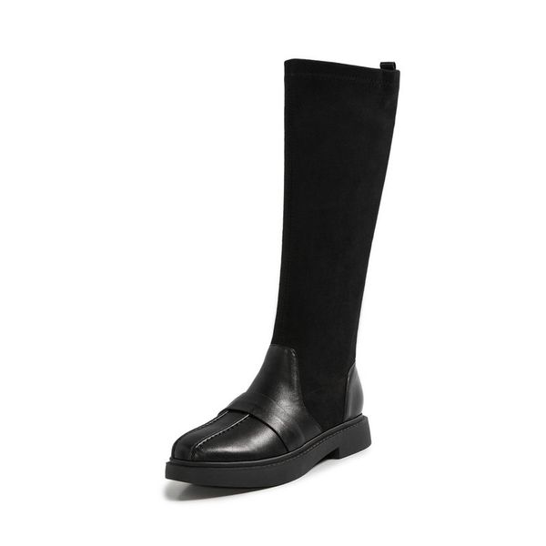boots knee high genuine leather women warm winter motorcycle western knight snow stretch shoes, Black
boots knee high genuine leather women warm winter motorcycle western knight snow stretch shoes, Black