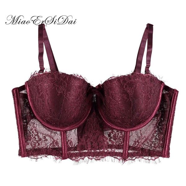 miaoersidai push up lace wedding bra demi soutien gorge maroon bra, Red;black
miaoersidai push up lace wedding bra demi soutien gorge maroon bra, Red;black