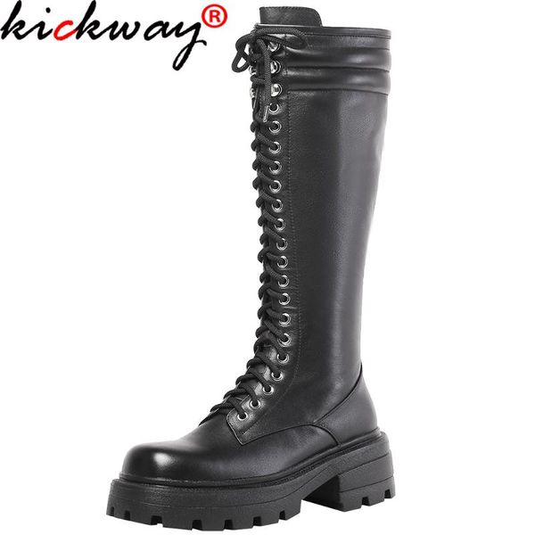 kickway knee high boots women genuine cow leather lace up square toe lady winter fashion long boots handmade snow women 40, Black
kickway knee high boots women genuine cow leather lace up square toe lady winter fashion long boots handmade snow women 40, Black
