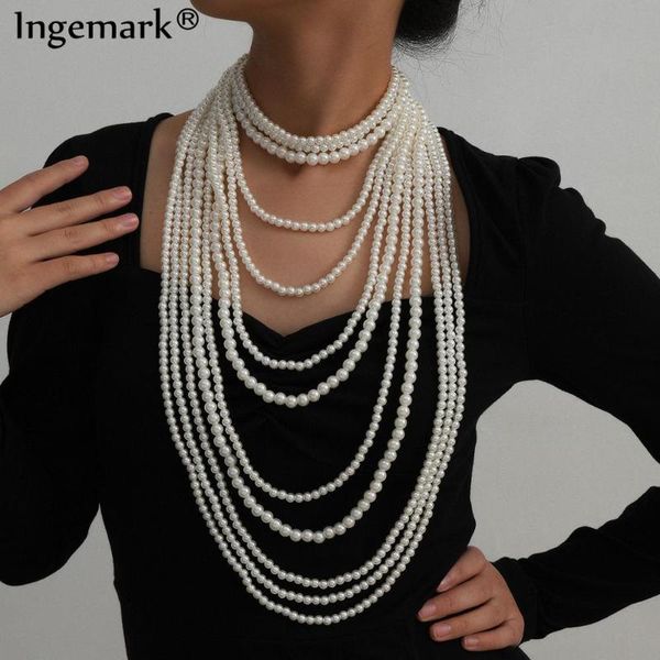 exaggerated gyspy full imitation pearl chain necklace women collares statement punk boho strand bead link choker prom jewelry, Silver
exaggerated gyspy full imitation pearl chain necklace women collares statement punk boho strand bead link choker prom jewelry, Silver