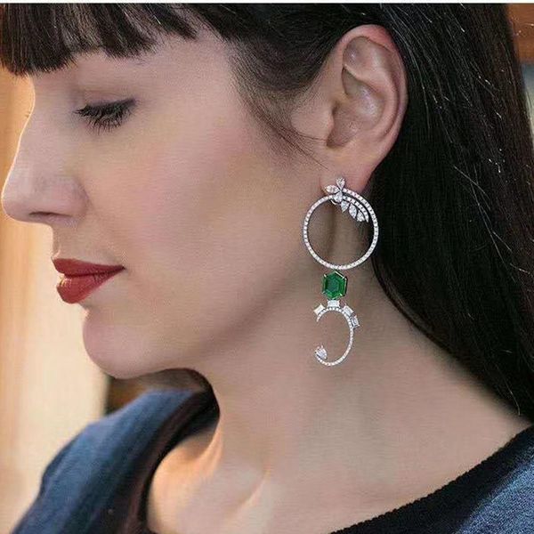 hezekiah s925 silver earrings personality green women's earrings dance party superior quality earrings female
hezekiah s925 silver earrings personality green women's earrings dance party superior quality earrings female