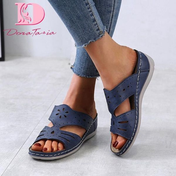doratasia 2020 large size 43 women slippers med wedges platform summer outside women slides, Black
doratasia 2020 large size 43 women slippers med wedges platform summer outside women slides, Black