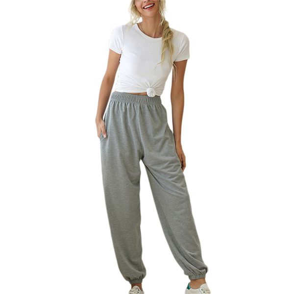 women's pants & capris women regular jogging casual loose elastic belted track trousers female suitable for exercise and fitness, Black;white
women's pants & capris women regular jogging casual loose elastic belted track trousers female suitable for exercise and fitness, Black;white