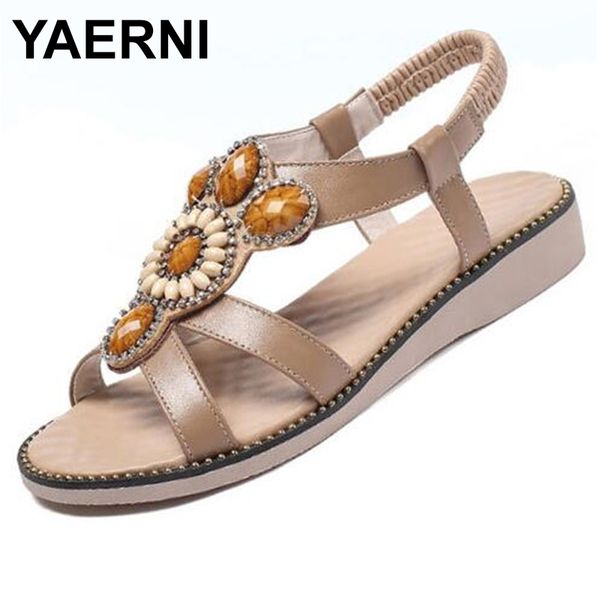 yaerni 2020 summer new rhinestone chain pearl flat beach sandals genuine leather women sandals comfort light fashion casual, Black
yaerni 2020 summer new rhinestone chain pearl flat beach sandals genuine leather women sandals comfort light fashion casual, Black