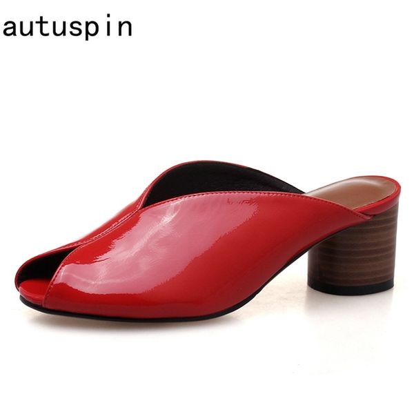 autuspin women summer patent leather pumps 2020 fashion peep toe thick heel for ladies office dating casual shoes red, Black
autuspin women summer patent leather pumps 2020 fashion peep toe thick heel for ladies office dating casual shoes red, Black
