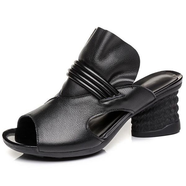 sandals 2021 summer classic full genuine leather fashion fish mouth women comfort elegant silppers high heel, Black
sandals 2021 summer classic full genuine leather fashion fish mouth women comfort elegant silppers high heel, Black