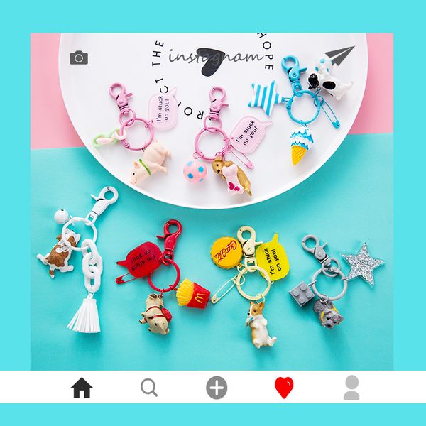 fashion pet dog key chain cute pig key ring couple lovely charm keychain animal trinkets car keyring gift for girl women men, Silver
fashion pet dog key chain cute pig key ring couple lovely charm keychain animal trinkets car keyring gift for girl women men, Silver
