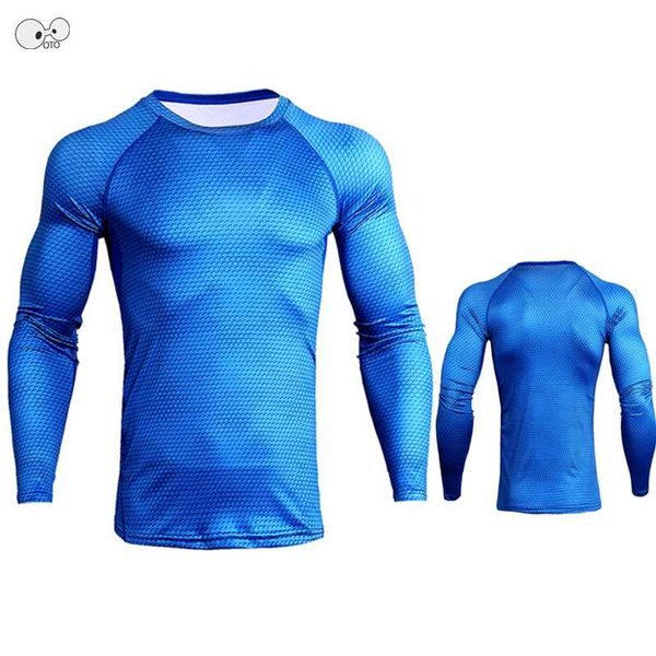 running jerseys 2021 men's quick dry compression shirt long sleeve t-shirt 3d mens sports jogging fitness t shirts gym training, Black;blue
running jerseys 2021 men's quick dry compression shirt long sleeve t-shirt 3d mens sports jogging fitness t shirts gym training, Black;blue