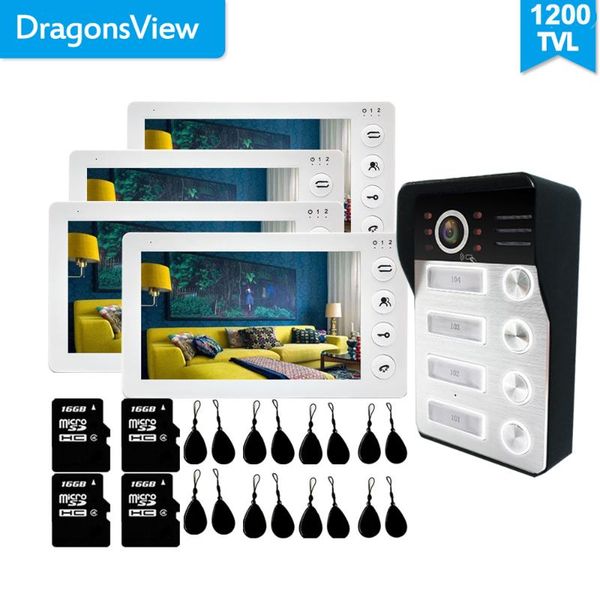 video door phones dragonsview 4 apartment/family phone intercom system rfid access control record monitors hd 1200tvl unlock
video door phones dragonsview 4 apartment/family phone intercom system rfid access control record monitors hd 1200tvl unlock