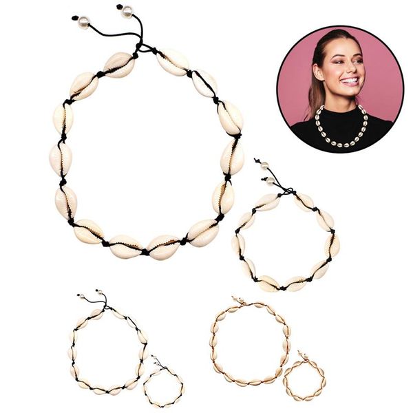 2pcs/1set women's necklace fashion natural sea shell decor handmade hawaii clavicle necklace with anklet for beach party, Silver
2pcs/1set women's necklace fashion natural sea shell decor handmade hawaii clavicle necklace with anklet for beach party, Silver