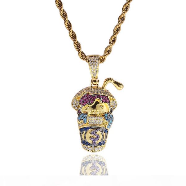 crystal multicolour cubic zircon hiphop cute pendant full iced out cartoon drink cup shape men women necklace jewelry, Silver
crystal multicolour cubic zircon hiphop cute pendant full iced out cartoon drink cup shape men women necklace jewelry, Silver