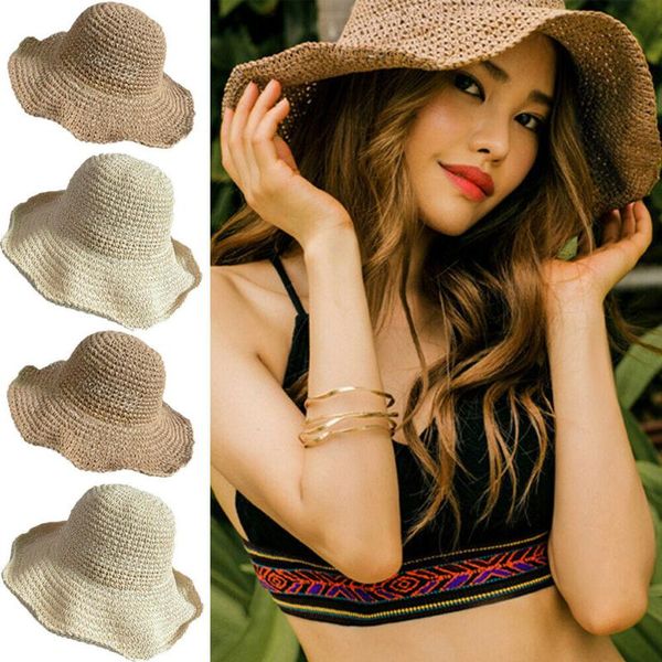 wide brim hats hirigin 2021 bow sun hat floppy summer for women beach panama straw dome bucket femme shade, Blue;gray
wide brim hats hirigin 2021 bow sun hat floppy summer for women beach panama straw dome bucket femme shade, Blue;gray