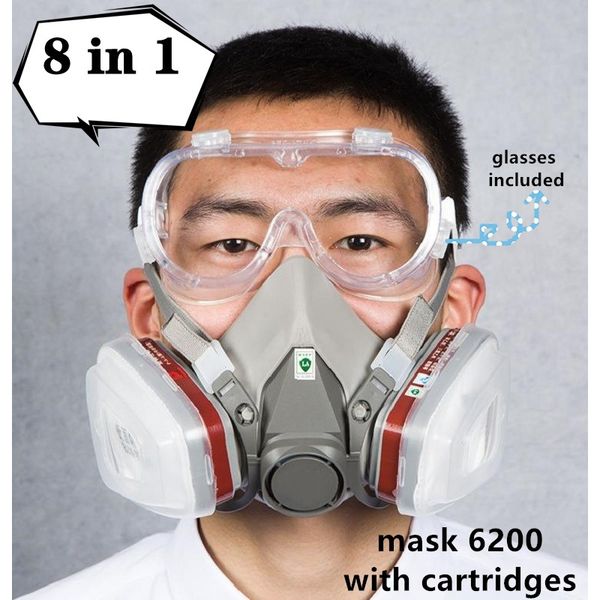 gas mask respirator 6200 rubber fabric with cartridge painting spray protective glasses chemical industry decoration protection
gas mask respirator 6200 rubber fabric with cartridge painting spray protective glasses chemical industry decoration protection
