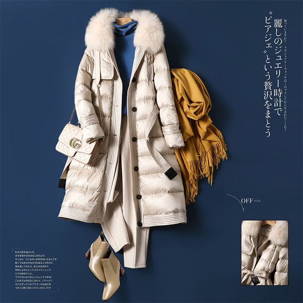 japan style thick fur collar down jacket women's 2020 winter new warm jacket single breasted adjustable waist high quality, Black
japan style thick fur collar down jacket women's 2020 winter new warm jacket single breasted adjustable waist high quality, Black