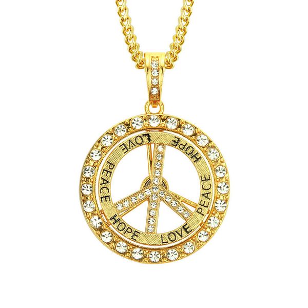 new rotatable hip hop letter love hope peace cuban chain pendant necklace bling bling iced out rhinestone mens jewelry gifts, Silver 
new rotatable hip hop letter love hope peace cuban chain pendant necklace bling bling iced out rhinestone mens jewelry gifts, Silver