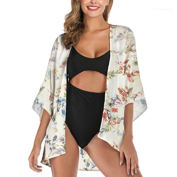 fashion loose summer half sleeve designer coats new contrast color casual women clothing floral cardigan sunscreen shirt, White;black
fashion loose summer half sleeve designer coats new contrast color casual women clothing floral cardigan sunscreen shirt, White;black