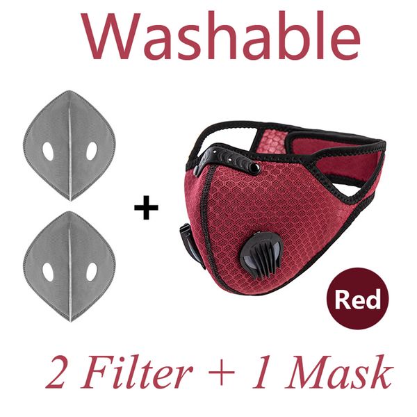 5pcs fashion cycling face mask air activated double exhalation valve with pm 2.5 filter anti-fog reusable mouth cover red fast ship, Black
5pcs fashion cycling face mask air activated double exhalation valve with pm 2.5 filter anti-fog reusable mouth cover red fast ship, Black