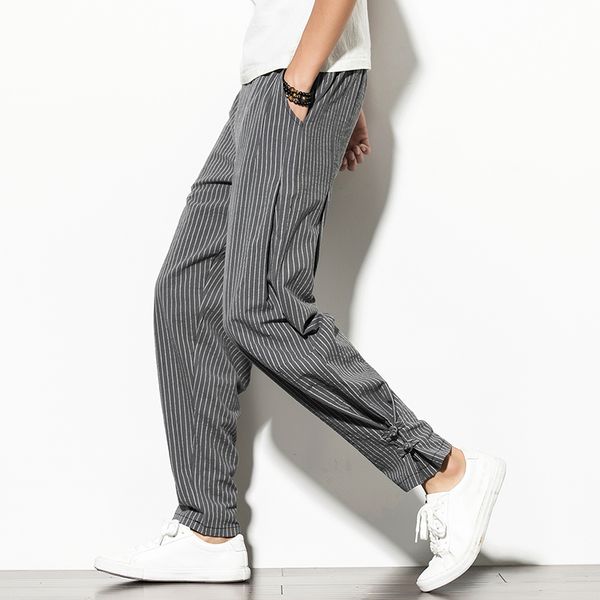 men's pants mens cotton striped jogger sweatpant casual hip hop streetwear loose pant male fashion trouser 2021 drop, Black
men's pants mens cotton striped jogger sweatpant casual hip hop streetwear loose pant male fashion trouser 2021 drop, Black