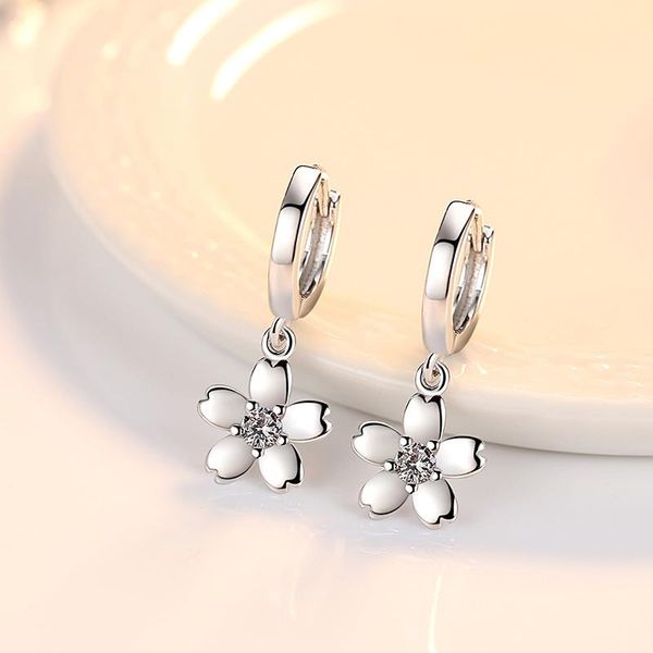 cute small fresh temperament crystal hoop earrings small cherry blossom ear hoop 925 sterling silver earrings
cute small fresh temperament crystal hoop earrings small cherry blossom ear hoop 925 sterling silver earrings