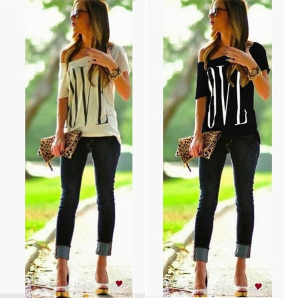 tshirt women plus size 5xl casual short sleeve off shoulder love letter print white t shirt loose summer camiseta mujer d35
tshirt women plus size 5xl casual short sleeve off shoulder love letter print white t shirt loose summer camiseta mujer d35