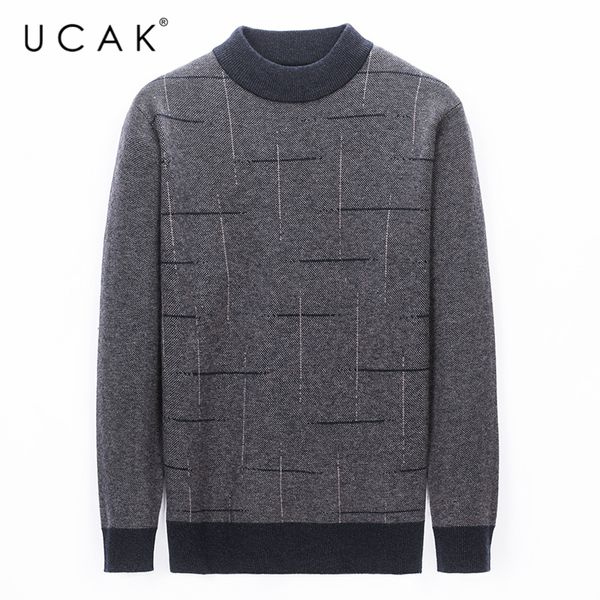 men's sweaters ucak brand winter warm men clothing streetwear pure merino wool sweater pull homme casual pullover colthes u3207, White;black
men's sweaters ucak brand winter warm men clothing streetwear pure merino wool sweater pull homme casual pullover colthes u3207, White;black