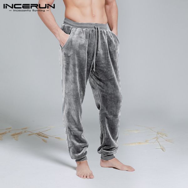 incerun men sleep pants fleece flurry drawstring pockets solid color pajamas pants soft warm mens sleep bottoms leisure homewear, Black;brown
incerun men sleep pants fleece flurry drawstring pockets solid color pajamas pants soft warm mens sleep bottoms leisure homewear, Black;brown