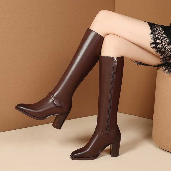 boots women fashion solid genuine leather knee high night club shoes woman heels female silm long riding, Black
boots women fashion solid genuine leather knee high night club shoes woman heels female silm long riding, Black