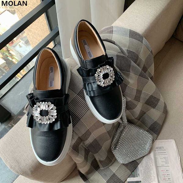 molan brand designer 2020 осени люкс bling rhintestone пряжка толстая дна платформы кожа квартира обувь женщина скольжение на бездельник, Black
molan brand designer 2020 осени люкс bling rhintestone пряжка толстая дна платформы кожа квартира обувь женщина скольжение на бездельник, Black