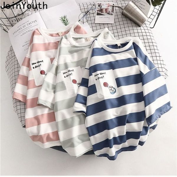 joinyouth 2020 women t shirts striped tee shirts o-neck harajuku loose t shirt woman clothes short sleeve bf tshirts 7a1097, White
joinyouth 2020 women t shirts striped tee shirts o-neck harajuku loose t shirt woman clothes short sleeve bf tshirts 7a1097, White