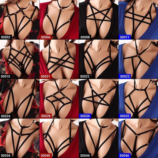 strappy pentagram harness bra for women crop body cage bralette punk goth fetish bondage plus size festival rave garter, Black;white
strappy pentagram harness bra for women crop body cage bralette punk goth fetish bondage plus size festival rave garter, Black;white