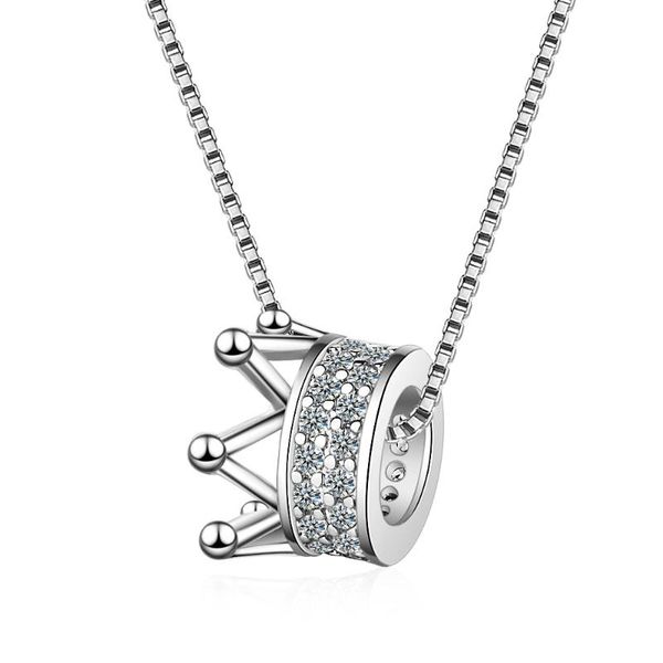 925 sterling silver zircon crown necklace two colors queen wind cavicle chain for women
925 sterling silver zircon crown necklace two colors queen wind cavicle chain for women