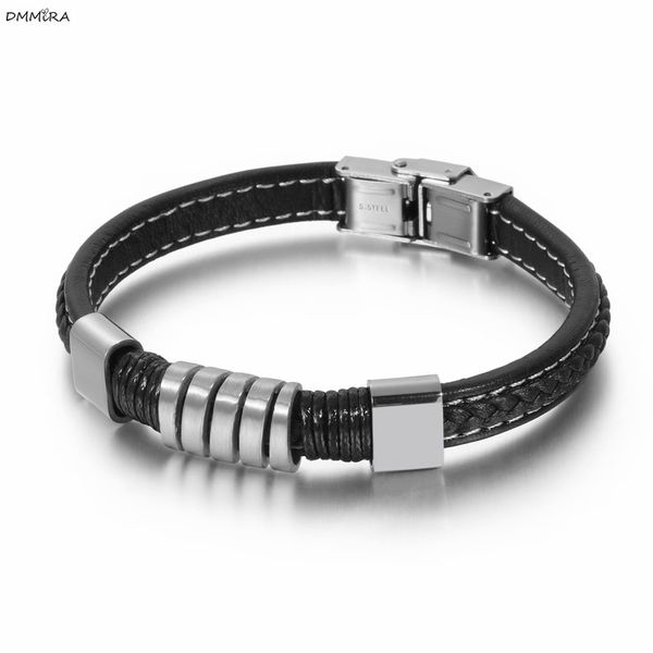 2020 fashion leather men bracelets bangles gold color men stainless steel punk bangle simple trendy bangles bracelets, Black
2020 fashion leather men bracelets bangles gold color men stainless steel punk bangle simple trendy bangles bracelets, Black