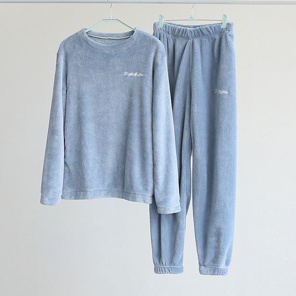 autumn winter flannel pajama set women long sleeve loose elastic waist thick warm sleepwear homewear clothing lounge wear, White;black
autumn winter flannel pajama set women long sleeve loose elastic waist thick warm sleepwear homewear clothing lounge wear, White;black