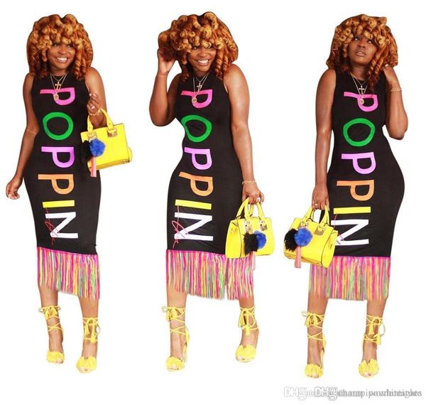 dress summer tank bodycon dresses rainbow printed poppin letters designer002, Black;gray
dress summer tank bodycon dresses rainbow printed poppin letters designer002, Black;gray