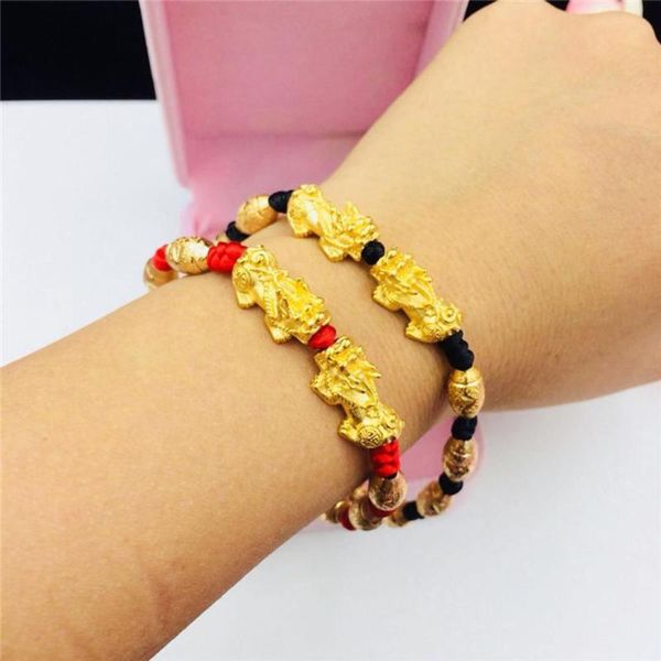 feng shui amulet pi xiu charm beads braided rope bracelet bangle gift, Golden;silver
feng shui amulet pi xiu charm beads braided rope bracelet bangle gift, Golden;silver