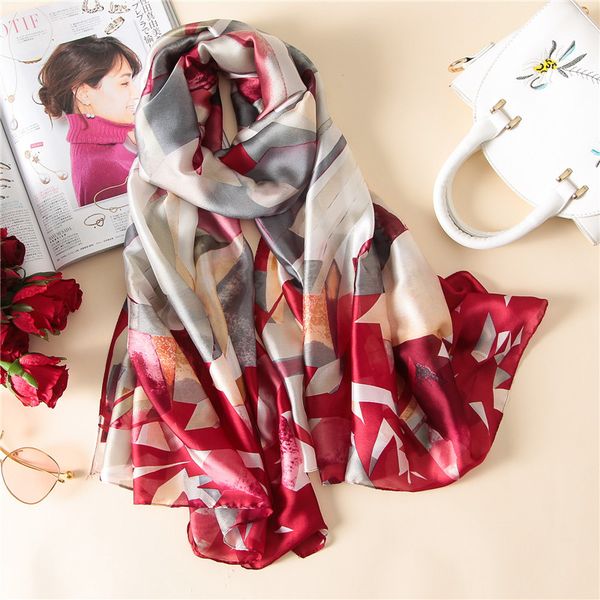 2020 summer women scarf fashion quality soft silk scarves female shawls foulard beach cover-ups wraps silk bandana, Blue;gray
2020 summer women scarf fashion quality soft silk scarves female shawls foulard beach cover-ups wraps silk bandana, Blue;gray