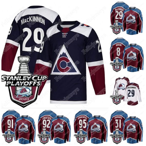 29 nathan mackinnon 2020 stanley cup playoffs jersey colorado avalanche gabriel landeskog mikko rantanen ian cole semyon varlamov samuel, Black;red
29 nathan mackinnon 2020 stanley cup playoffs jersey colorado avalanche gabriel landeskog mikko rantanen ian cole semyon varlamov samuel, Black;red