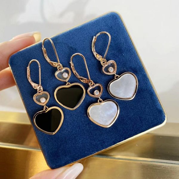 luxury designer early spring luxury earrings peach heart earrings s925 sterling silver plated 18k gold white shell black agate wedding, Golden
luxury designer early spring luxury earrings peach heart earrings s925 sterling silver plated 18k gold white shell black agate wedding, Golden