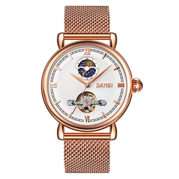 skmei classic mechanical watch men hollow high hardness glass stainless steel mesh band automatic watch luxury montre homme 9220, Slivery;brown
skmei classic mechanical watch men hollow high hardness glass stainless steel mesh band automatic watch luxury montre homme 9220, Slivery;brown